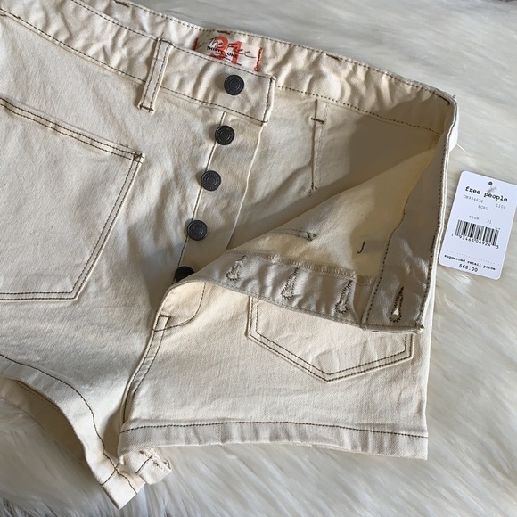 nwt // free people bridgette high rise shorts - Picture 6 of 9